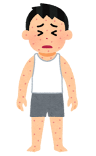 口内、全身発疹