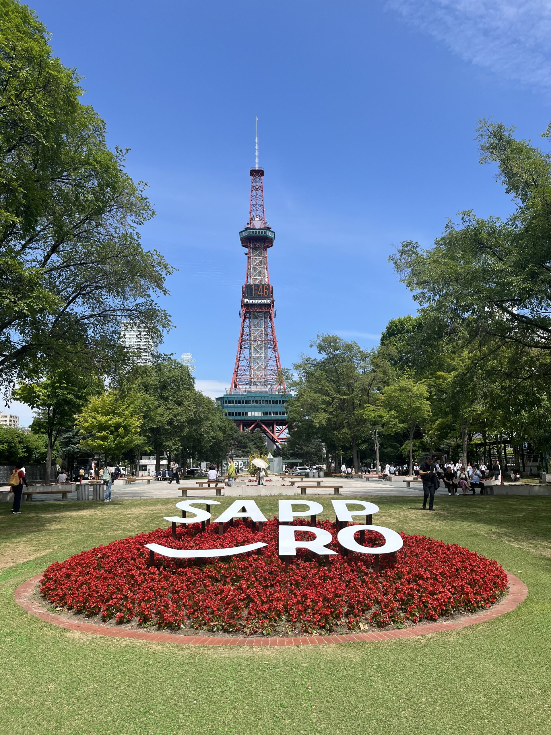 大通公園から望むさっぽろテレビ塔